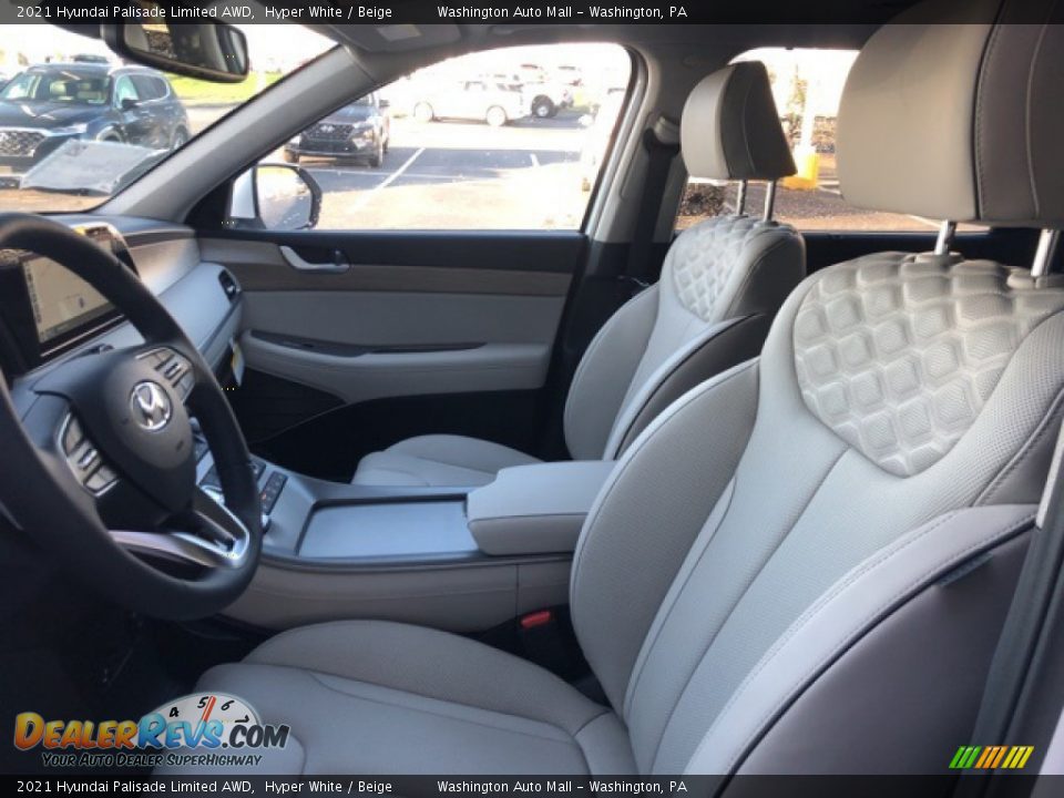 2021 Hyundai Palisade Limited AWD Hyper White / Beige Photo #8