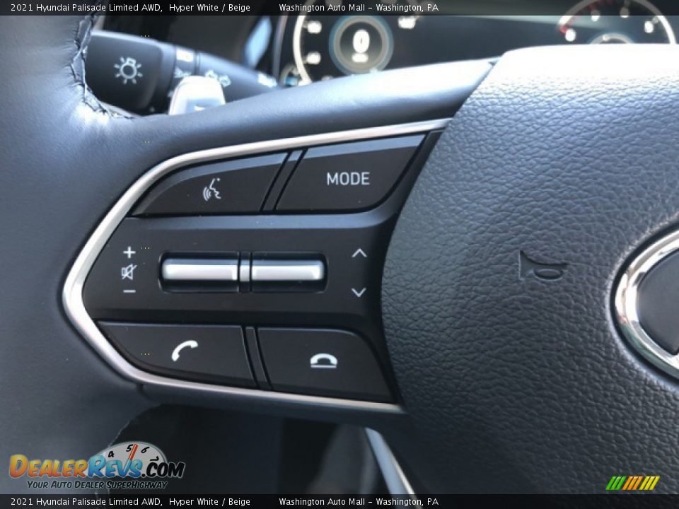 2021 Hyundai Palisade Limited AWD Hyper White / Beige Photo #12