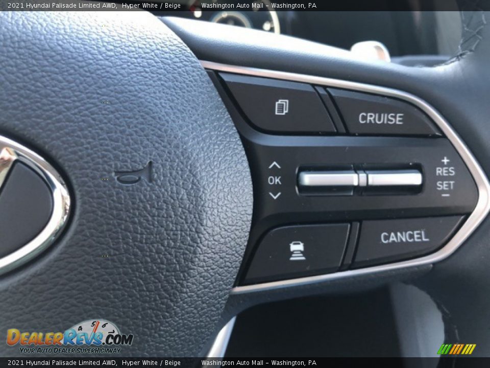 2021 Hyundai Palisade Limited AWD Hyper White / Beige Photo #13