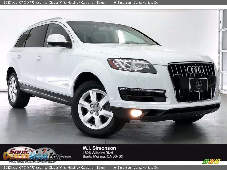 2013 Audi Q7 3.0 TFSI quattro Glacier White Metallic / Cardamom Beige Photo #1