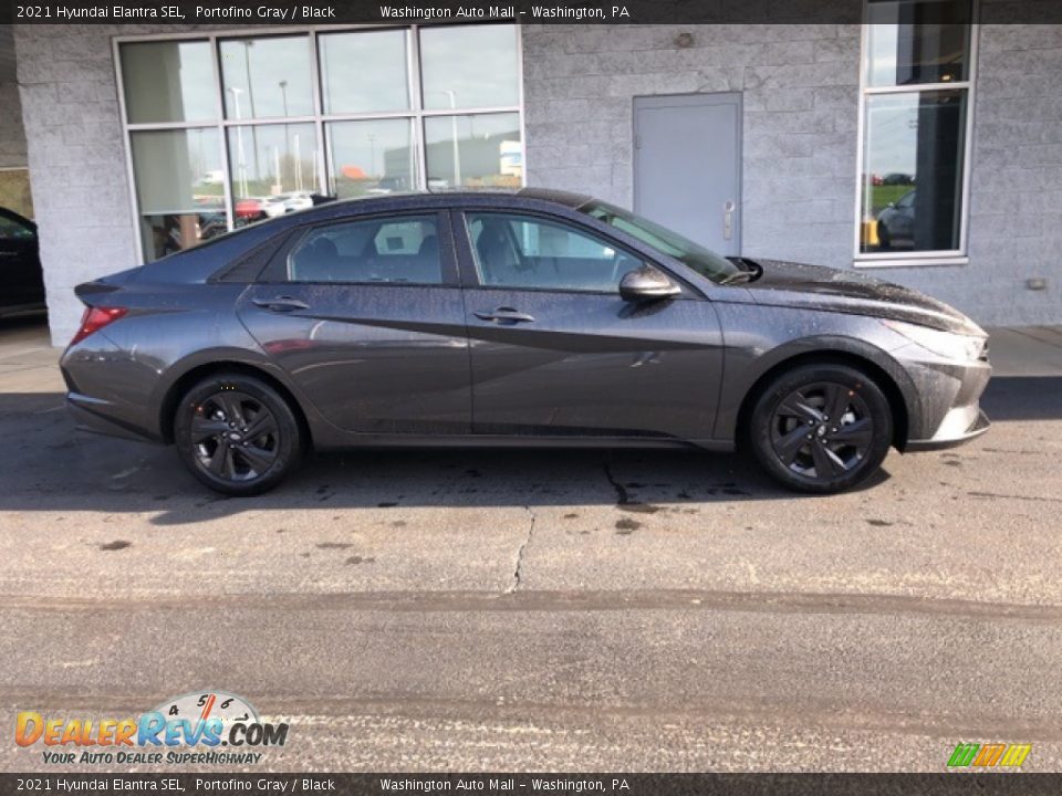 2021 Hyundai Elantra SEL Portofino Gray / Black Photo #2