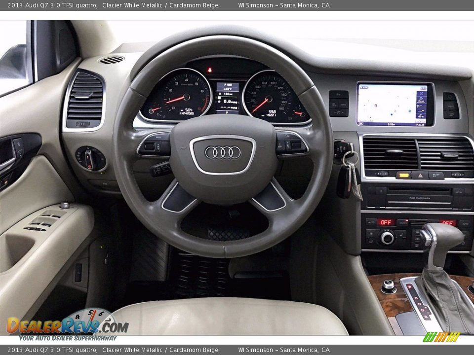 2013 Audi Q7 3.0 TFSI quattro Glacier White Metallic / Cardamom Beige Photo #4