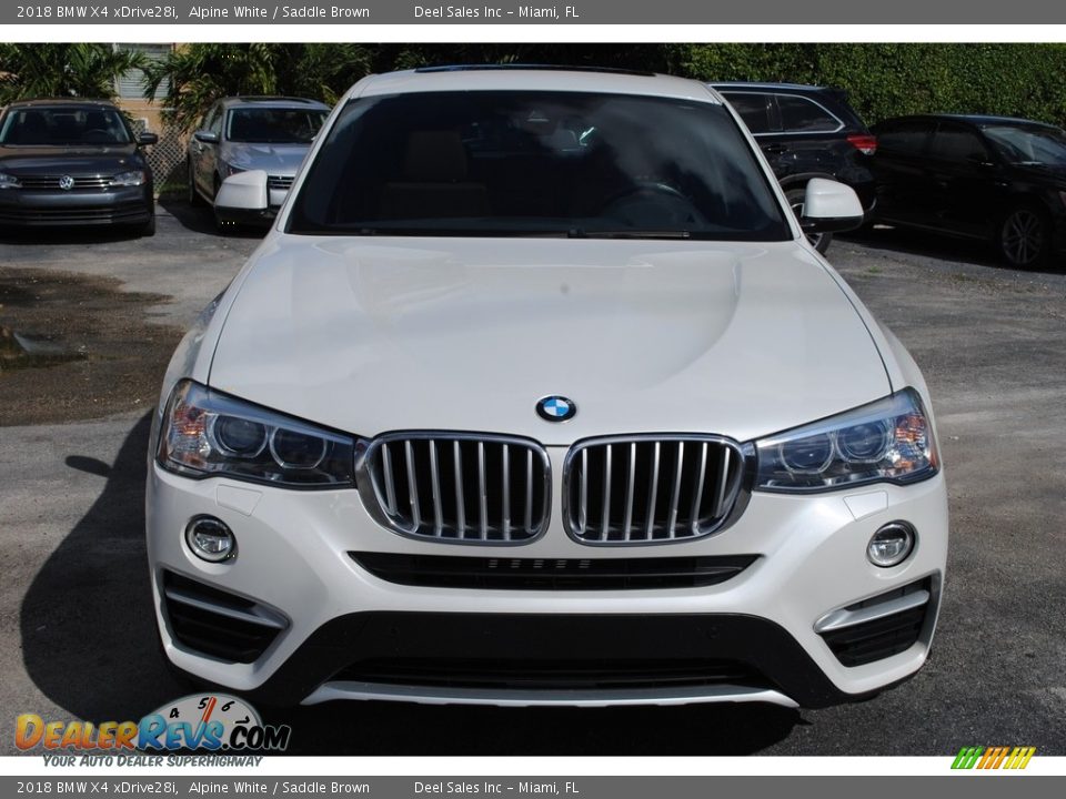 2018 BMW X4 xDrive28i Alpine White / Saddle Brown Photo #3