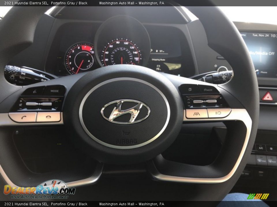 2021 Hyundai Elantra SEL Portofino Gray / Black Photo #13