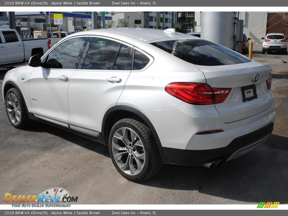 2018 BMW X4 xDrive28i Alpine White / Saddle Brown Photo #6