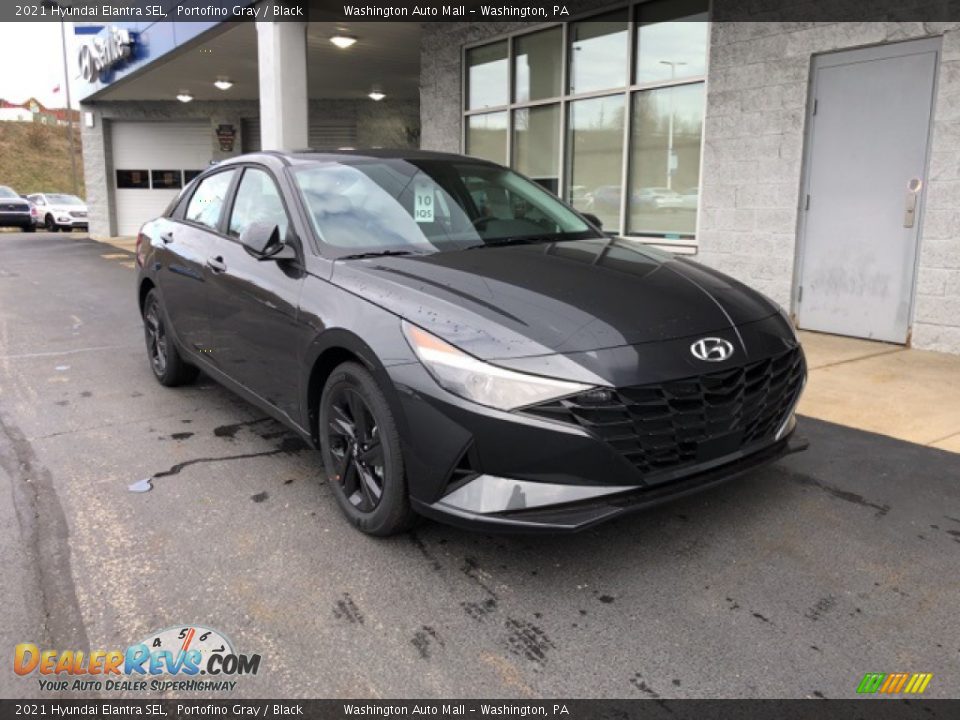 2021 Hyundai Elantra SEL Portofino Gray / Black Photo #1