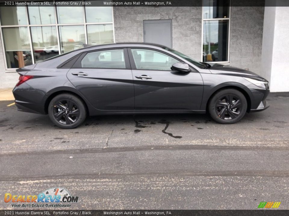 2021 Hyundai Elantra SEL Portofino Gray / Black Photo #2