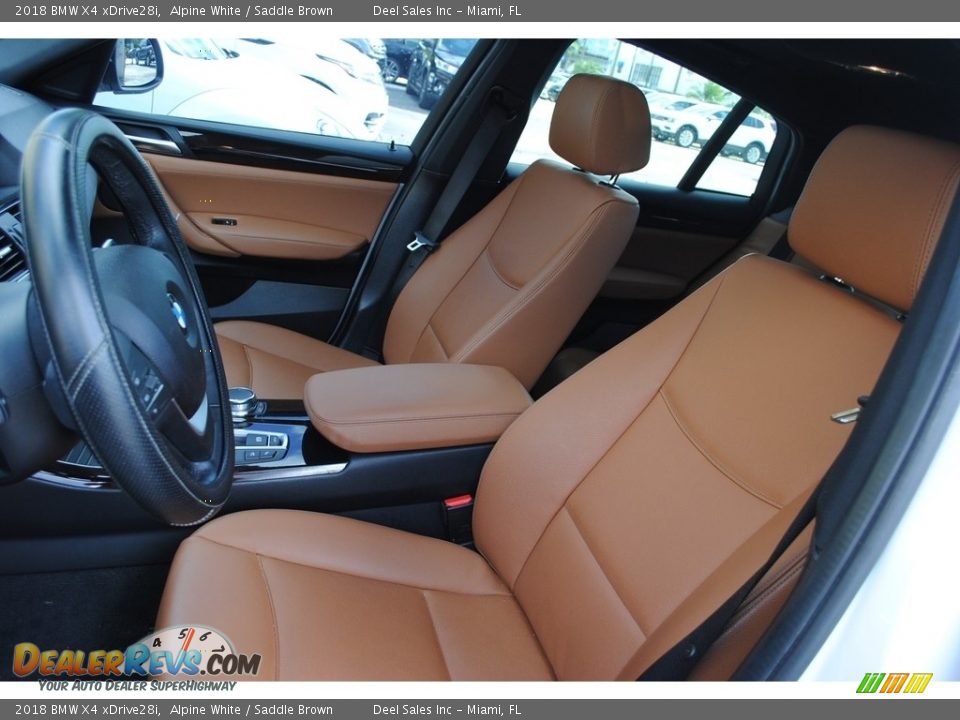 2018 BMW X4 xDrive28i Alpine White / Saddle Brown Photo #11