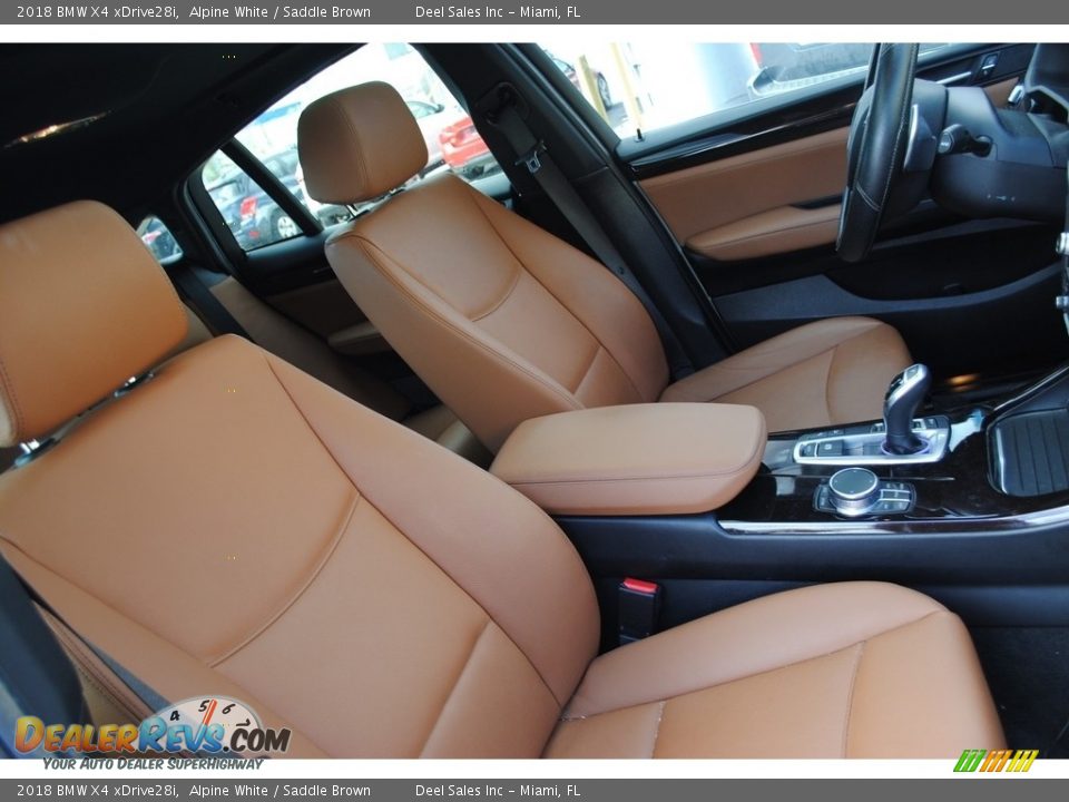 2018 BMW X4 xDrive28i Alpine White / Saddle Brown Photo #17