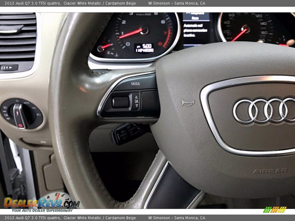 2013 Audi Q7 3.0 TFSI quattro Glacier White Metallic / Cardamom Beige Photo #21