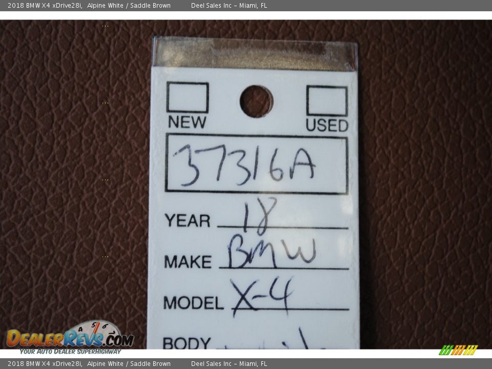 2018 BMW X4 xDrive28i Alpine White / Saddle Brown Photo #20