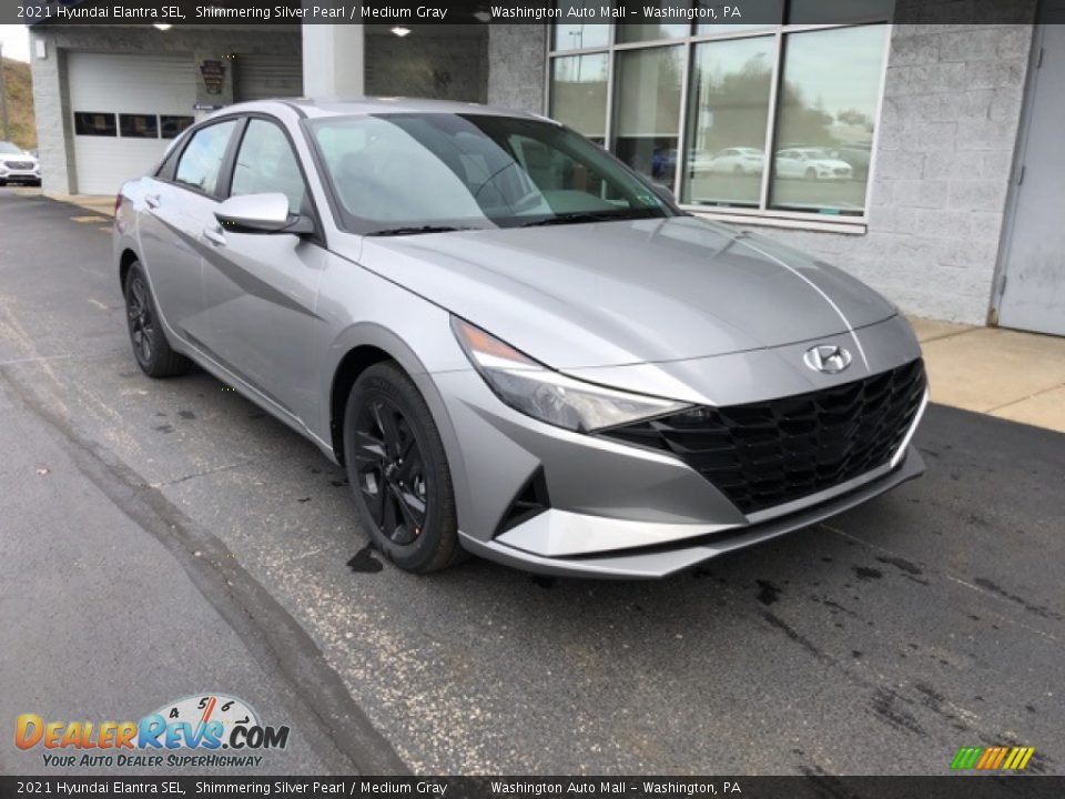 2021 Hyundai Elantra SEL Shimmering Silver Pearl / Medium Gray Photo #1