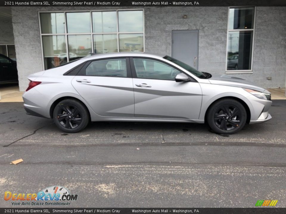 2021 Hyundai Elantra SEL Shimmering Silver Pearl / Medium Gray Photo #2