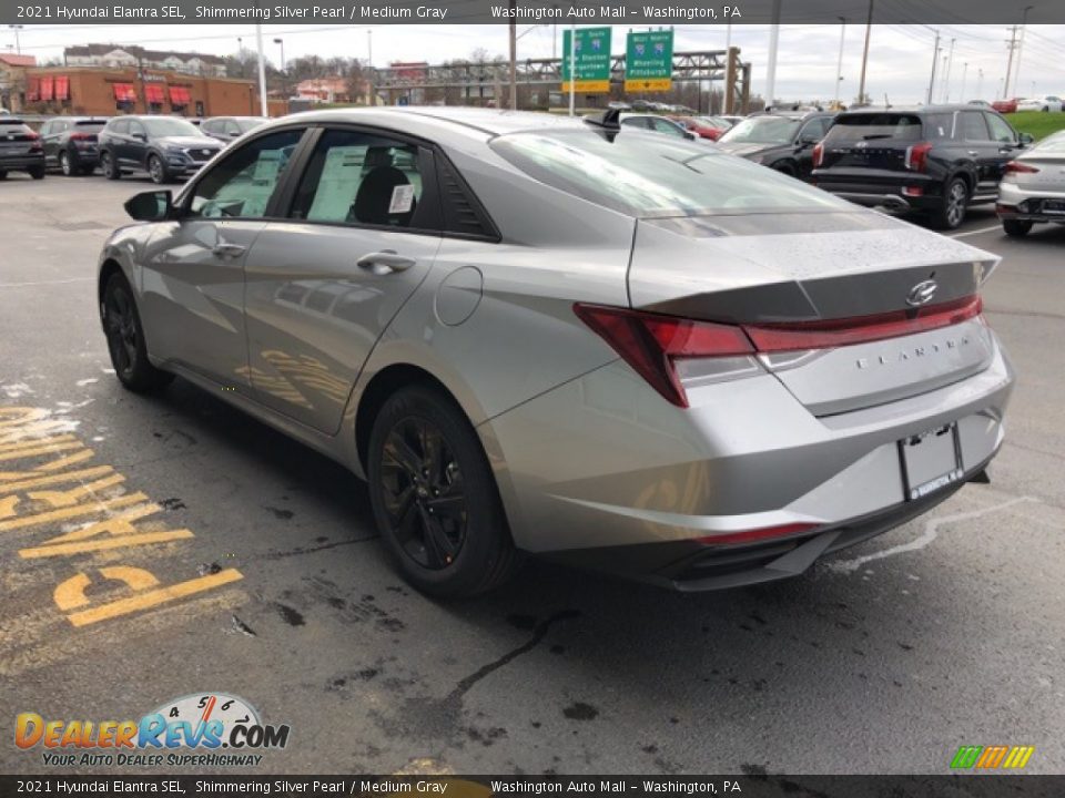 2021 Hyundai Elantra SEL Shimmering Silver Pearl / Medium Gray Photo #3