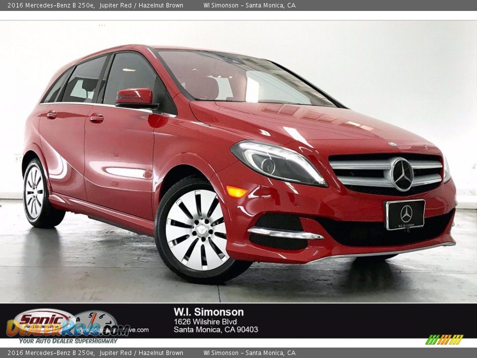 2016 Mercedes-Benz B 250e Jupiter Red / Hazelnut Brown Photo #1