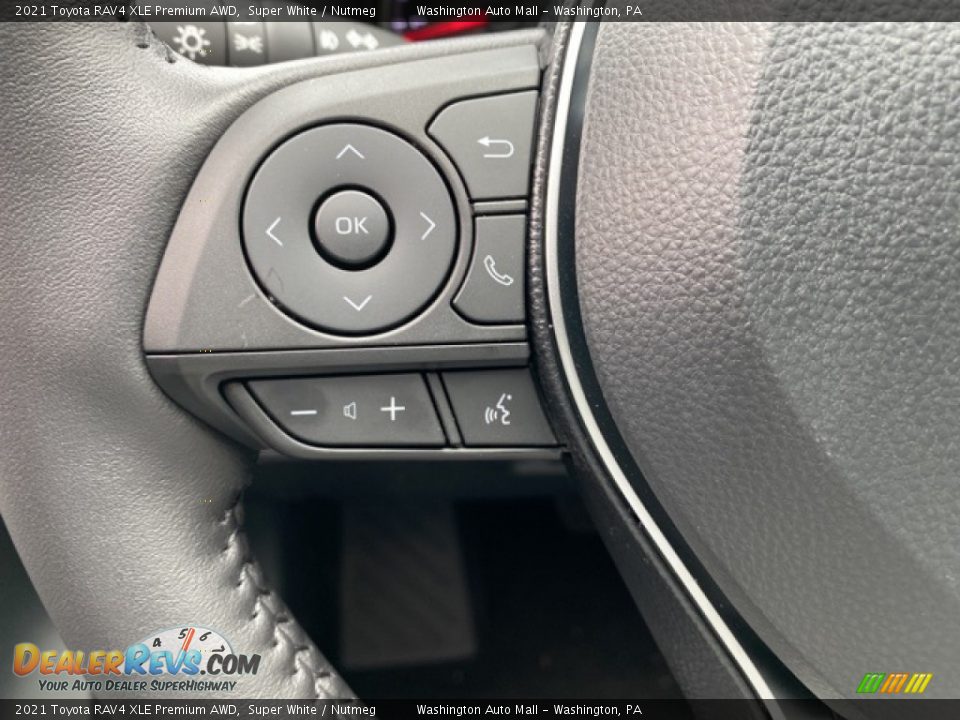 2021 Toyota RAV4 XLE Premium AWD Super White / Nutmeg Photo #6