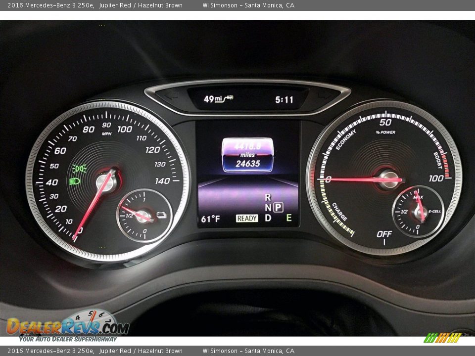 2016 Mercedes-Benz B 250e Gauges Photo #23