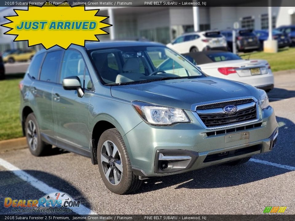 2018 Subaru Forester 2.5i Premium Jasmine Green Metallic / Platinum Photo #1