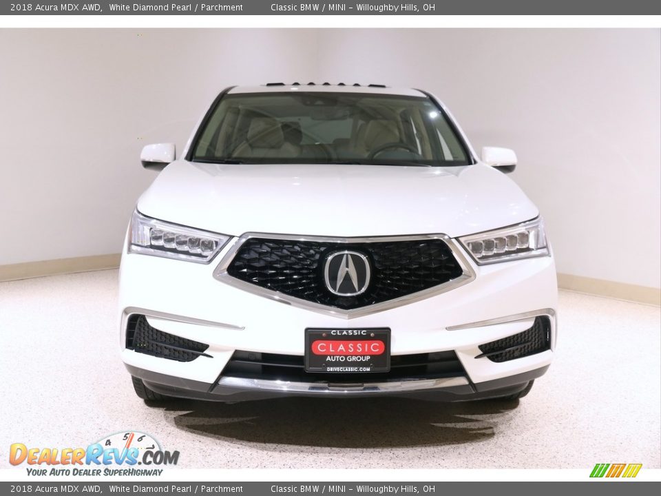 2018 Acura MDX AWD White Diamond Pearl / Parchment Photo #2