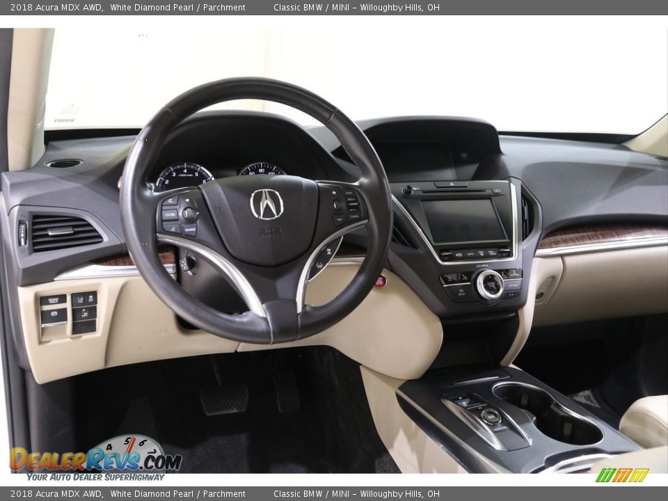 2018 Acura MDX AWD White Diamond Pearl / Parchment Photo #6