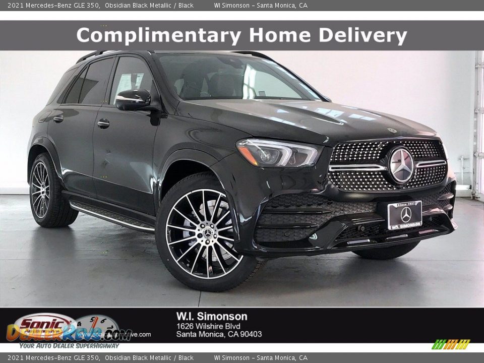 2021 Mercedes-Benz GLE 350 Obsidian Black Metallic / Black Photo #1