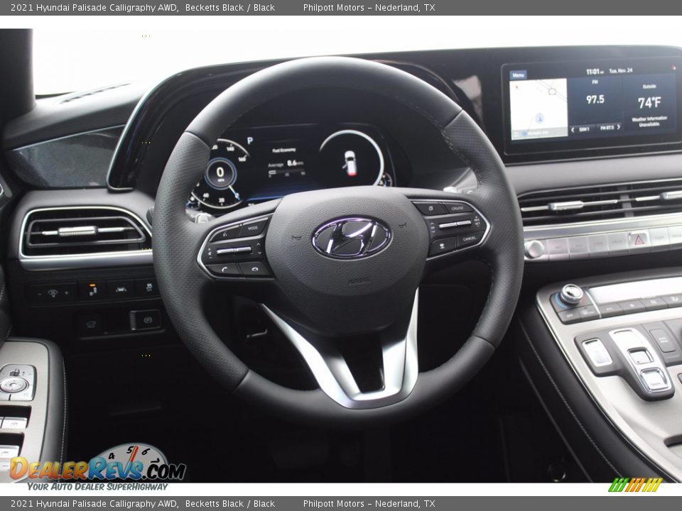 2021 Hyundai Palisade Calligraphy AWD Becketts Black / Black Photo #22