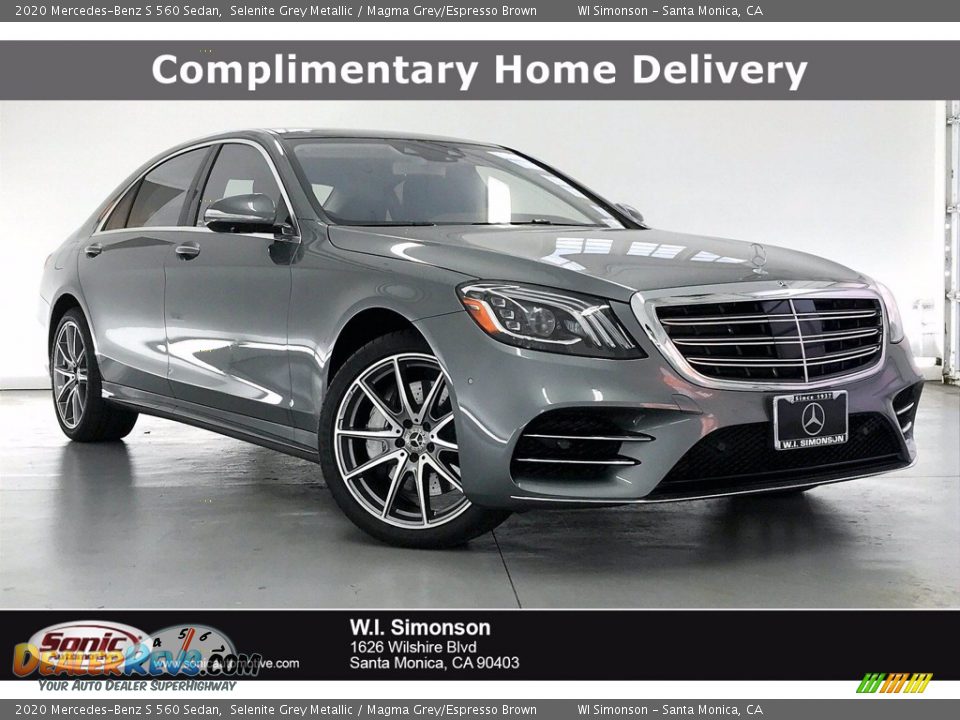 2020 Mercedes-Benz S 560 Sedan Selenite Grey Metallic / Magma Grey/Espresso Brown Photo #1