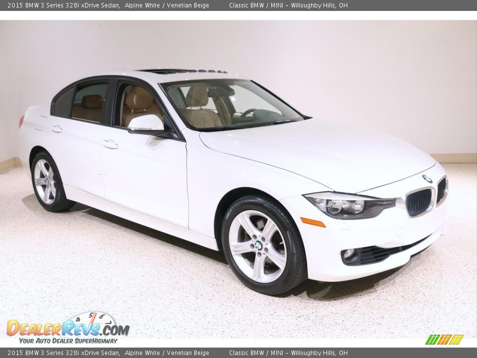 2015 BMW 3 Series 328i xDrive Sedan Alpine White / Venetian Beige Photo #1