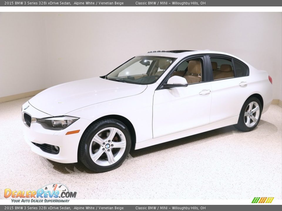 2015 BMW 3 Series 328i xDrive Sedan Alpine White / Venetian Beige Photo #3