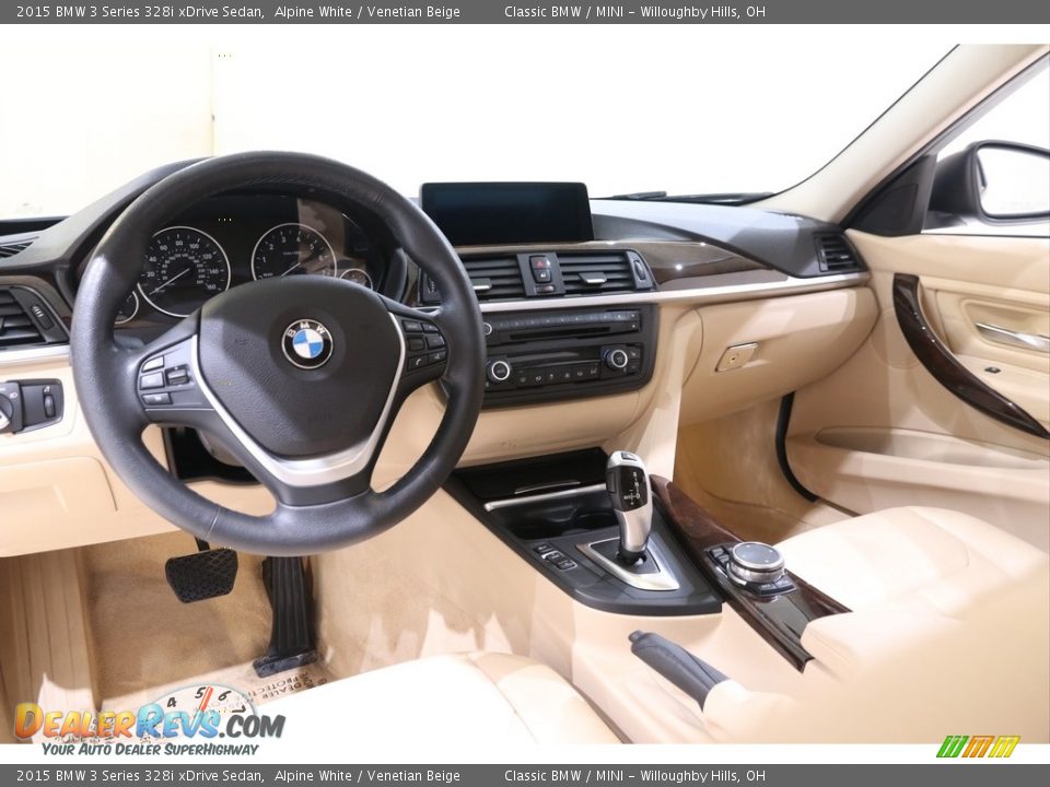 2015 BMW 3 Series 328i xDrive Sedan Alpine White / Venetian Beige Photo #8