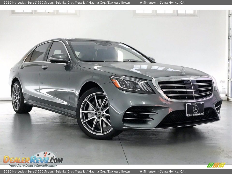 2020 Mercedes-Benz S 560 Sedan Selenite Grey Metallic / Magma Grey/Espresso Brown Photo #12