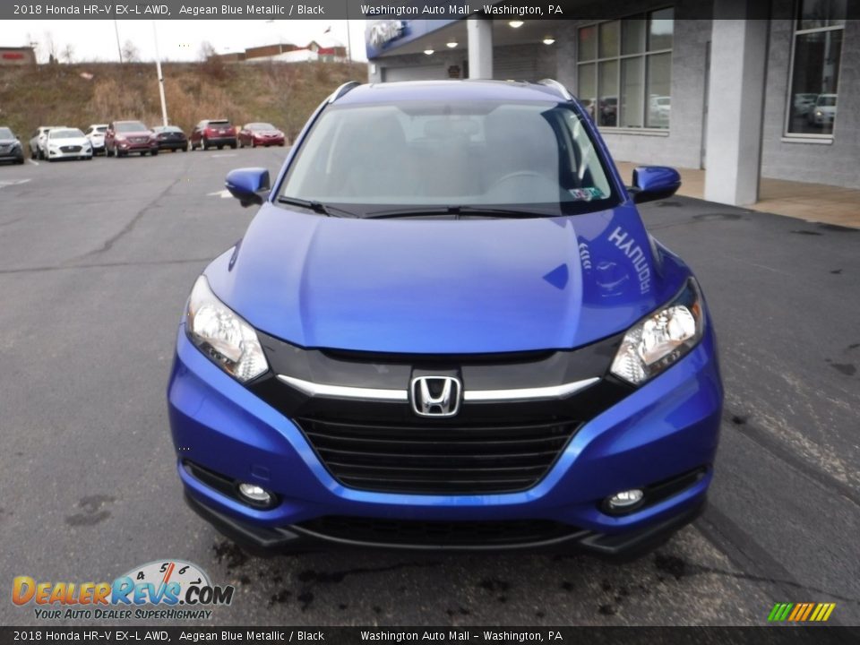 2018 Honda HR-V EX-L AWD Aegean Blue Metallic / Black Photo #5