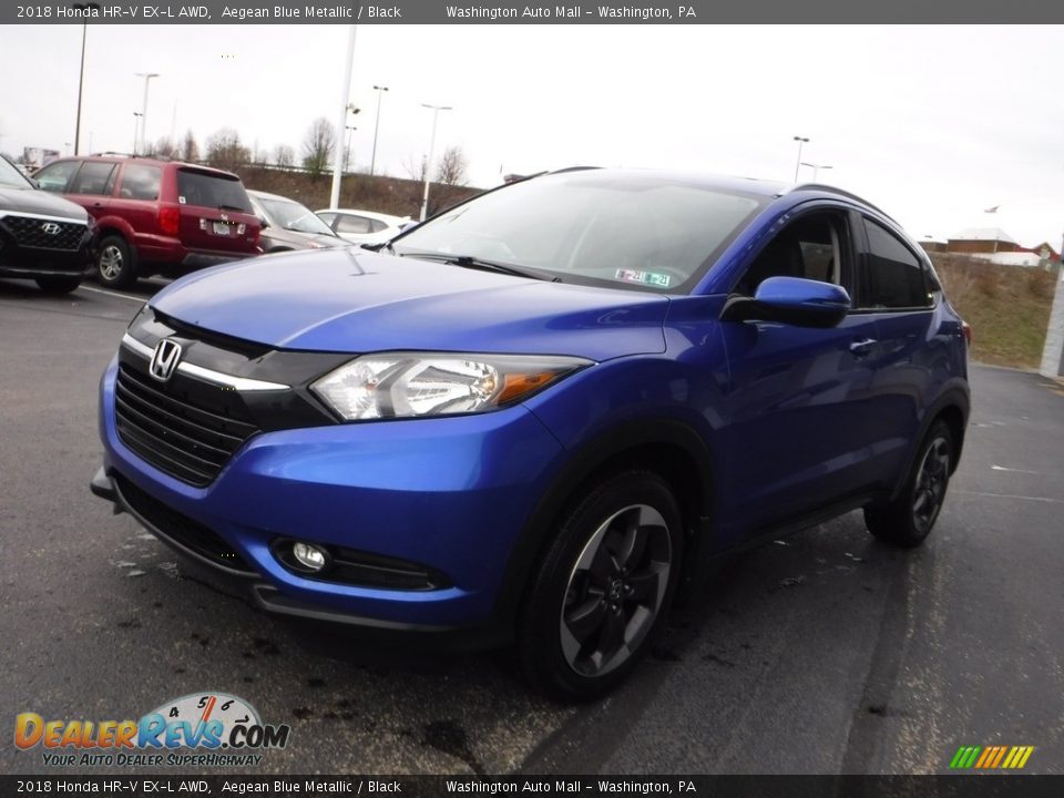 2018 Honda HR-V EX-L AWD Aegean Blue Metallic / Black Photo #6