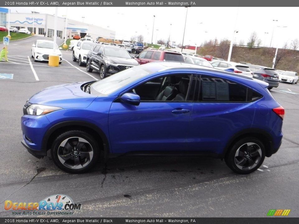 2018 Honda HR-V EX-L AWD Aegean Blue Metallic / Black Photo #7