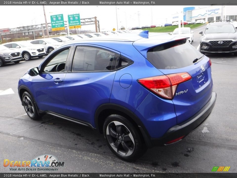 2018 Honda HR-V EX-L AWD Aegean Blue Metallic / Black Photo #8