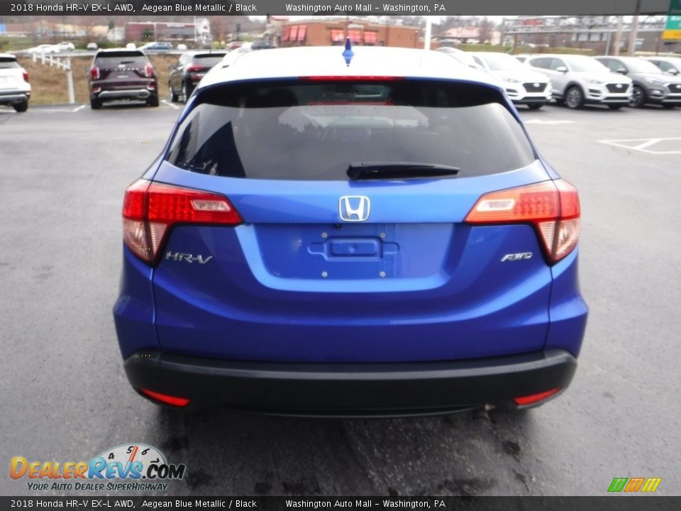 2018 Honda HR-V EX-L AWD Aegean Blue Metallic / Black Photo #9