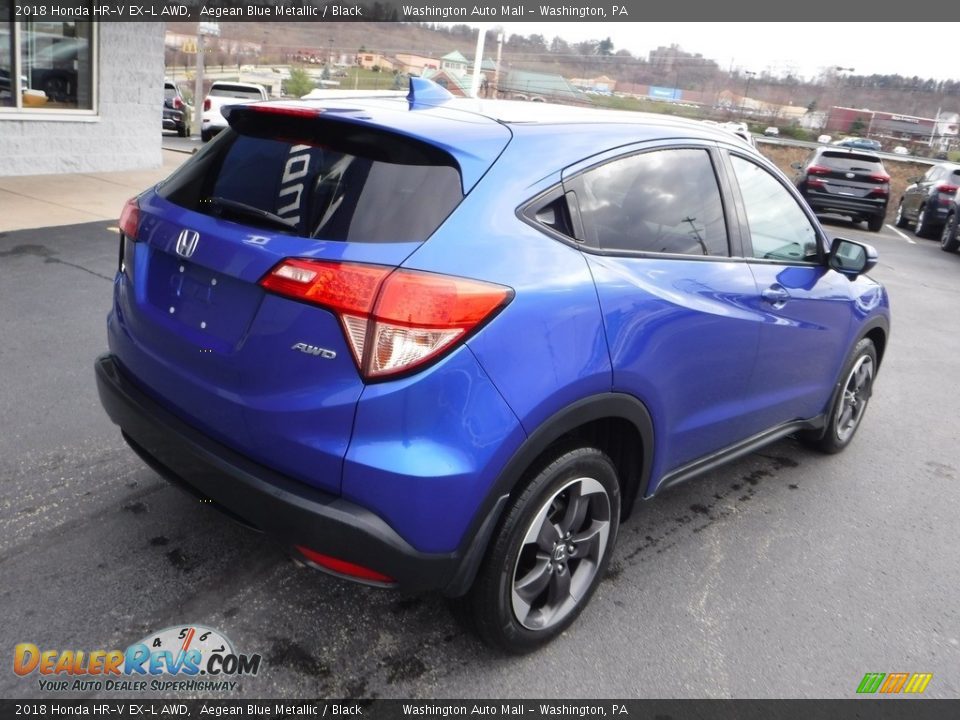 2018 Honda HR-V EX-L AWD Aegean Blue Metallic / Black Photo #10