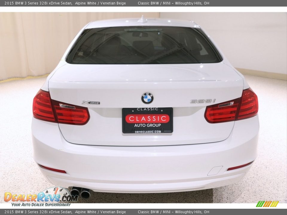 2015 BMW 3 Series 328i xDrive Sedan Alpine White / Venetian Beige Photo #23