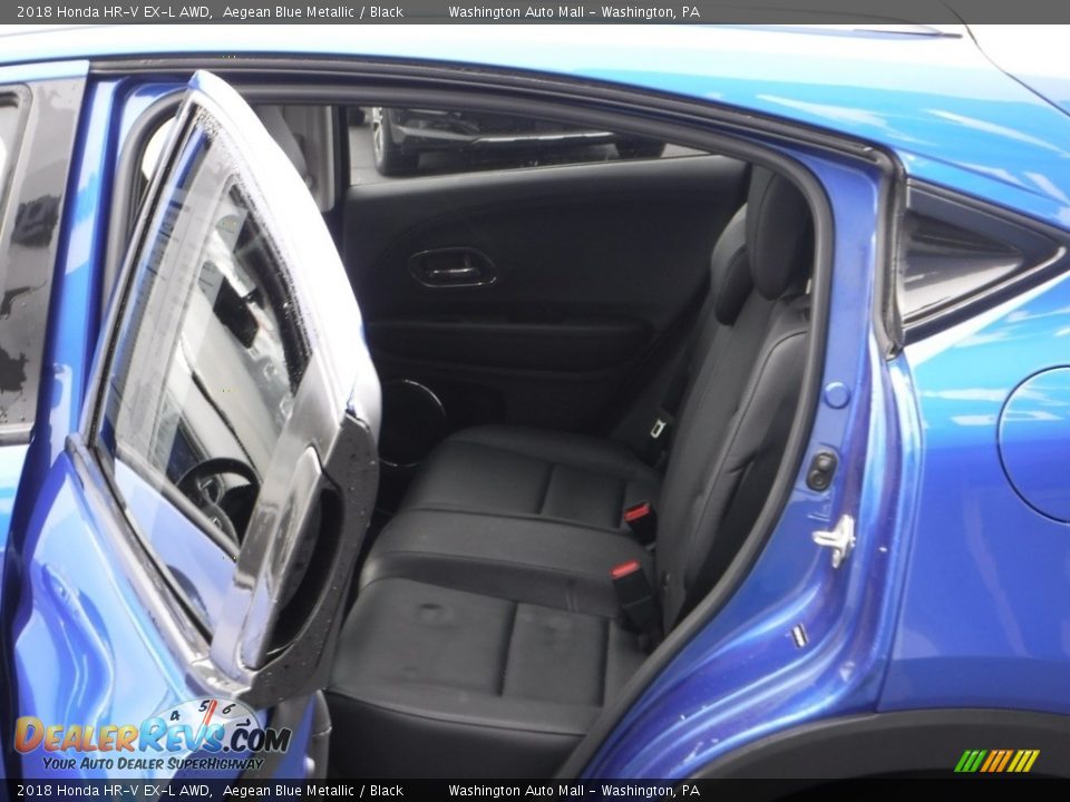 2018 Honda HR-V EX-L AWD Aegean Blue Metallic / Black Photo #25