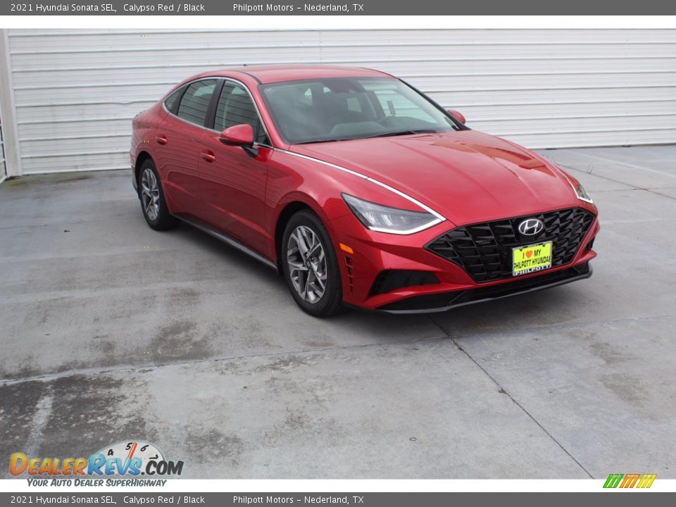 2021 Hyundai Sonata SEL Calypso Red / Black Photo #2