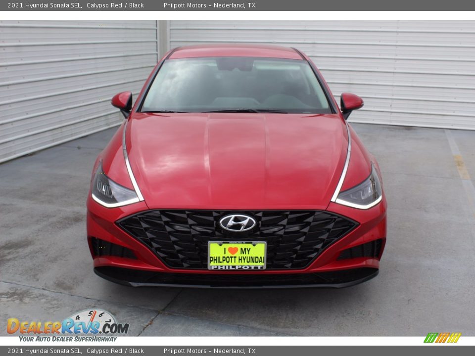2021 Hyundai Sonata SEL Calypso Red / Black Photo #3