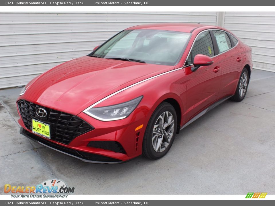 2021 Hyundai Sonata SEL Calypso Red / Black Photo #4