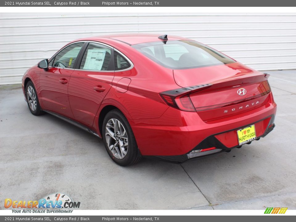 2021 Hyundai Sonata SEL Calypso Red / Black Photo #6