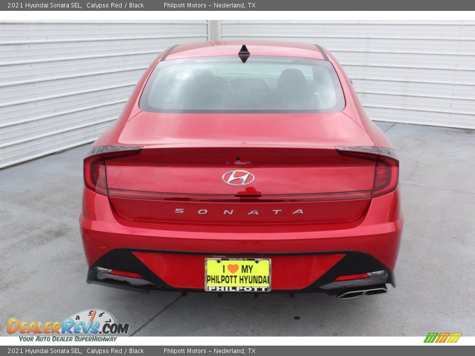 2021 Hyundai Sonata SEL Calypso Red / Black Photo #7
