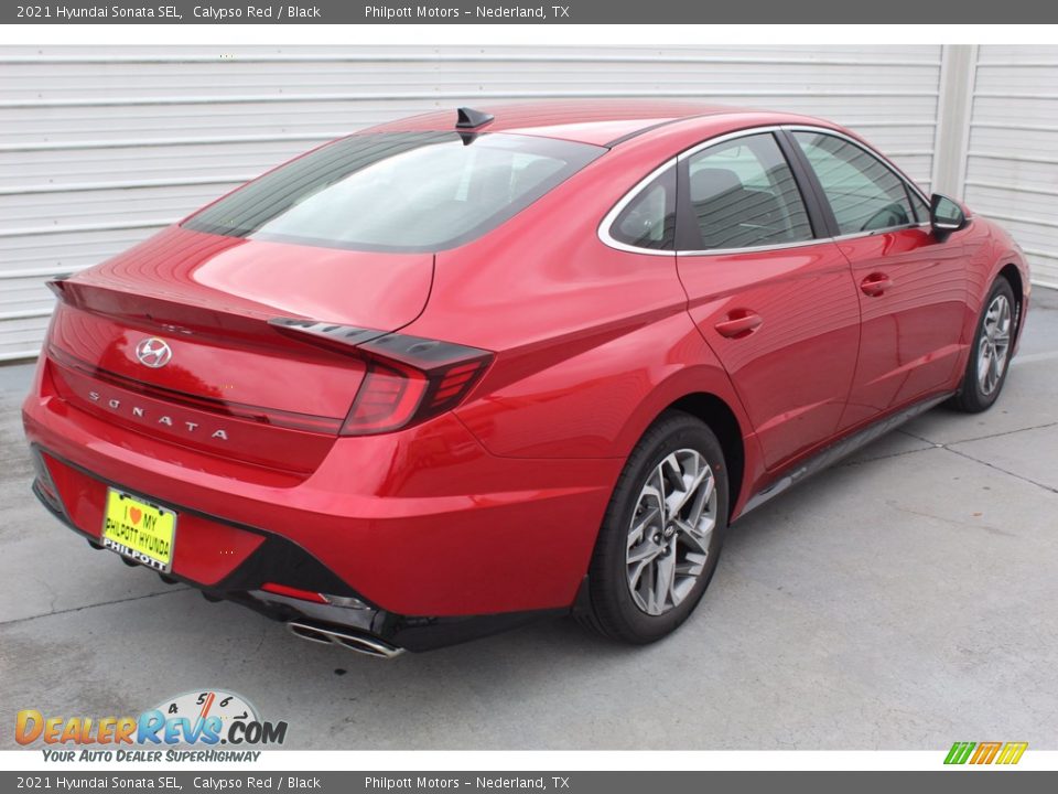 2021 Hyundai Sonata SEL Calypso Red / Black Photo #8
