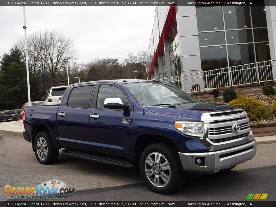 2014 Toyota Tundra 1794 Edition Crewmax 4x4 Blue Ribbon Metallic / 1794 Edition Premium Brown Photo #1