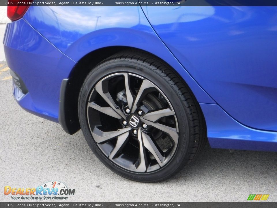 2019 Honda Civic Sport Sedan Agean Blue Metallic / Black Photo #3