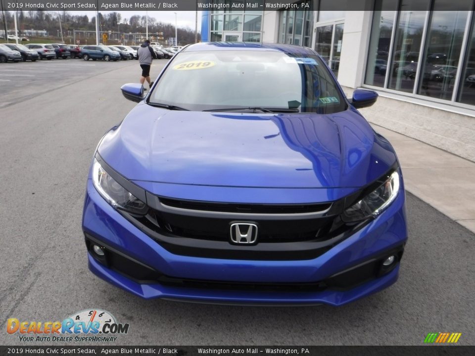 2019 Honda Civic Sport Sedan Agean Blue Metallic / Black Photo #4