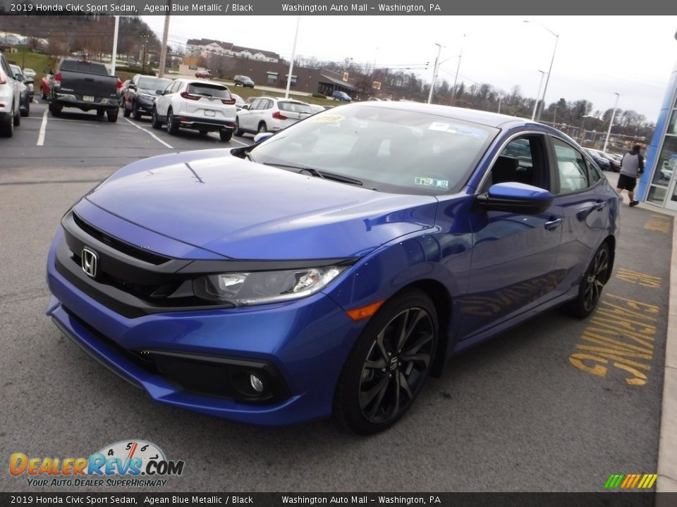 2019 Honda Civic Sport Sedan Agean Blue Metallic / Black Photo #5