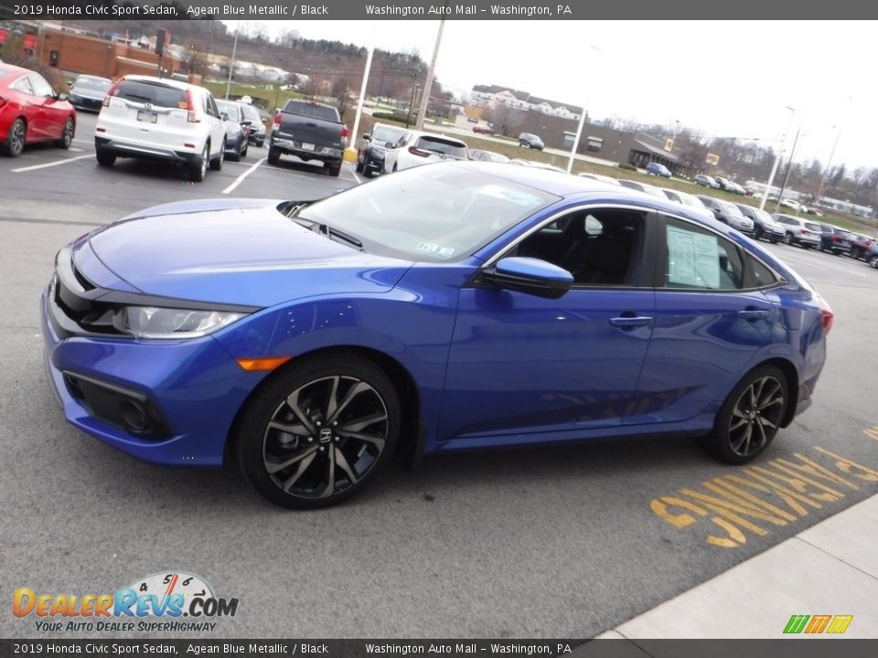 2019 Honda Civic Sport Sedan Agean Blue Metallic / Black Photo #6